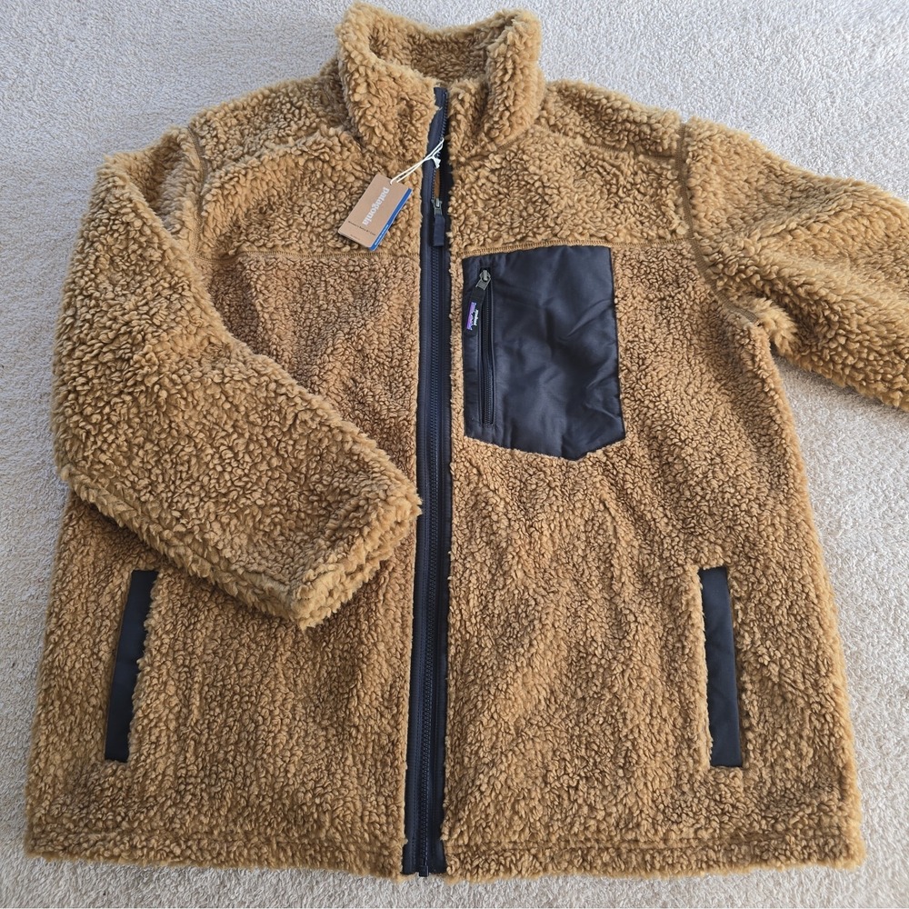 Patagonia Women's Retro-X Jacket Coat Sherpa Fleece Full-zip Brown Size XXL NWT